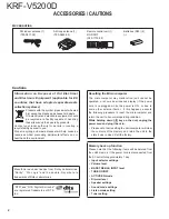 Preview for 2 page of Kenwood KRF-V5200D Service Manual