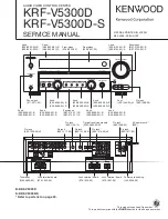 Предварительный просмотр 1 страницы Kenwood KRF-V5300D Service Manual