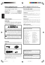 Preview for 2 page of Kenwood KRF-V6080D Instruction Manual