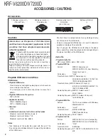 Preview for 2 page of Kenwood KRF-V6200D Service Manual