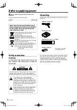 Preview for 2 page of Kenwood KRF-V6300D Instruction Manual