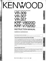 Preview for 1 page of Kenwood KRF-V7020D User Manual