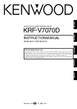 Preview for 1 page of Kenwood KRF-V7070D Instruction Manual