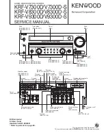 Kenwood KRF-V7300D Service Manual preview