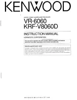 Kenwood KRF-V8060D Instruction Manual preview