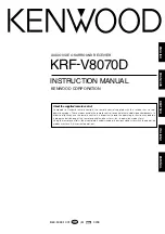 Preview for 1 page of Kenwood KRF-V8070D Instruction Manual