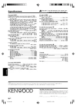 Preview for 260 page of Kenwood KRF-X9070D Instruction Manual