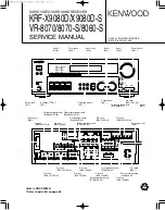 Preview for 1 page of Kenwood KRF-X9080D Service Manual