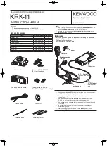 Предварительный просмотр 1 страницы Kenwood KRK-11 Instruction Manual