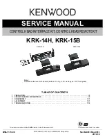 Предварительный просмотр 1 страницы Kenwood KRK-14H Service Manual