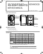 Kenwood KS-205HT Service Manual preview