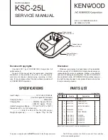 Kenwood KSC-25L Service Manual preview