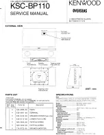 Kenwood KSC-BP110 Service Manual предпросмотр