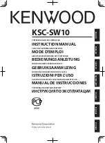 Kenwood KSC-SW10 Instruction Manual предпросмотр