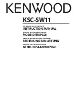 Preview for 1 page of Kenwood KSC-SW11 Instruction Manual