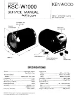 Kenwood KSC-W1000 Service Manual preview