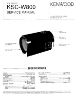 Preview for 1 page of Kenwood KSC-W800 Service Manual