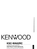 Kenwood KSC-WA62RC Instruction Manual preview