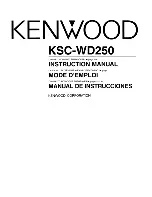 Preview for 1 page of Kenwood KSC-WD250 Instruction Manual