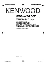 Preview for 1 page of Kenwood KSC-WD250T Instruction Manual