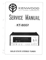 Preview for 1 page of Kenwood KT-8007 Service Manual