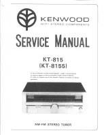 Preview for 1 page of Kenwood KT-815 Service Manual