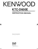 Preview for 1 page of Kenwood KTC-D600E Instruction Manual