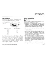 Предварительный просмотр 3 страницы Kenwood KTC-H2A1 - Here2Anywhere Sirius Radio Instruction Manual