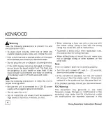 Предварительный просмотр 4 страницы Kenwood KTC-H2A1 - Here2Anywhere Sirius Radio Instruction Manual