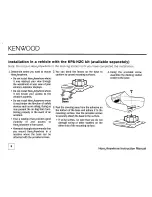 Preview for 6 page of Kenwood KTC-H2A1 - Here2Anywhere Sirius Radio Instruction Manual