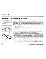 Preview for 8 page of Kenwood KTC-H2A1 - Here2Anywhere Sirius Radio Instruction Manual