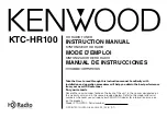 Preview for 1 page of Kenwood KTC-HR100 Instruction Manual