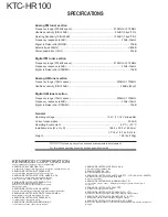 Preview for 26 page of Kenwood KTC-HR100 Service Manual