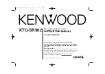 Preview for 1 page of Kenwood KTC-SR902 - Sirius Satellite Radio Tuner Instruction Manual