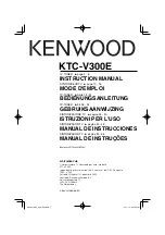 Preview for 1 page of Kenwood KTC-V300E Instruction Manual