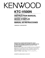 Preview for 1 page of Kenwood KTC-V5000N Instruction Manual
