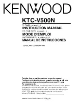 Preview for 1 page of Kenwood KTC-V500N Instruction Manual