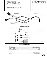 Preview for 1 page of Kenwood KTC-WB100 Service Manual