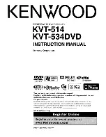 Preview for 1 page of Kenwood KVT-534DVD Instruction Manual