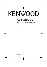 Kenwood KVT-729DVD Installation Manual preview