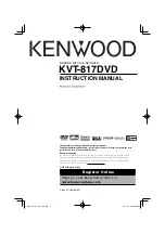 Preview for 1 page of Kenwood KVT-817DVD - Excelon - DVD Player Instruction Manual