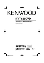 Kenwood KVT-829DVD Instruction Manual preview