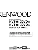 Kenwood KVT-910DVD Instruction Manual preview