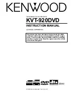 Kenwood KVT-920DVD Instruction Manual preview