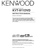 Kenwood KVT911DVD - Mobile DVD/CD Player Instruction Manual preview