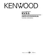 Kenwood KVX-5 Instruction Manual предпросмотр