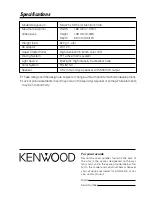 Предварительный просмотр 12 страницы Kenwood KVX-5 Instruction Manual