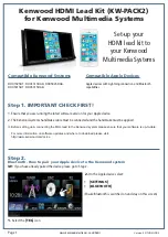 Kenwood KW-PACK2 Manual предпросмотр