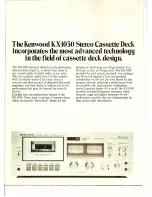 Предварительный просмотр 2 страницы Kenwood KX-1030 Manual