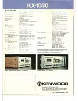 Preview for 6 page of Kenwood KX-1030 Manual